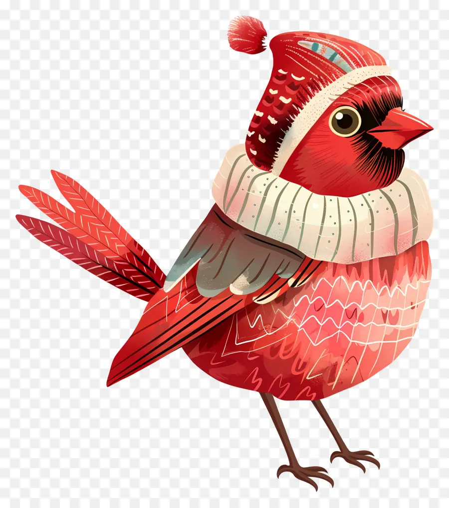 Pájaro Rojo，Tapa De Lana PNG