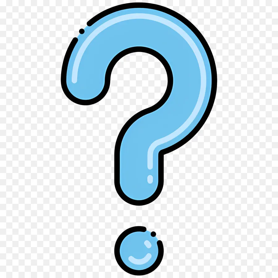 Signo De Interrogación，Azul PNG