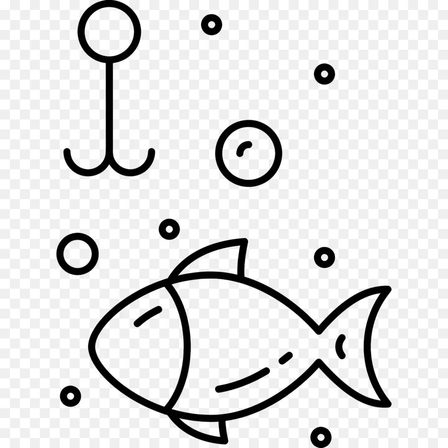 Ganchos De Pesca，Black Background PNG