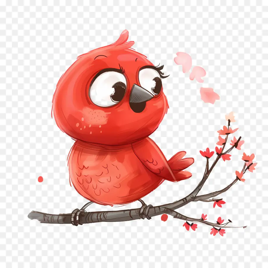 Pájaro Rojo，De Dibujos Animados De Aves PNG