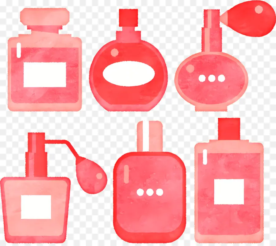 Cosméticos，Botellas De Color Rosa PNG