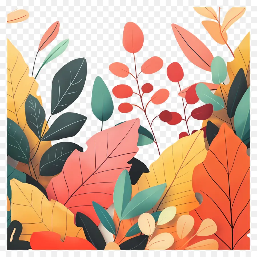 Autumn Leaves，Hojas De Colores PNG