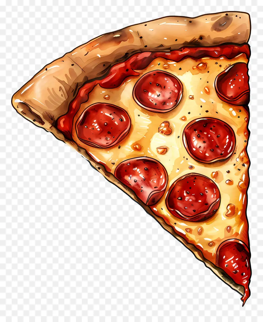 Rebanada De Pizza，Rebanada De Pizza De Pepperoni PNG