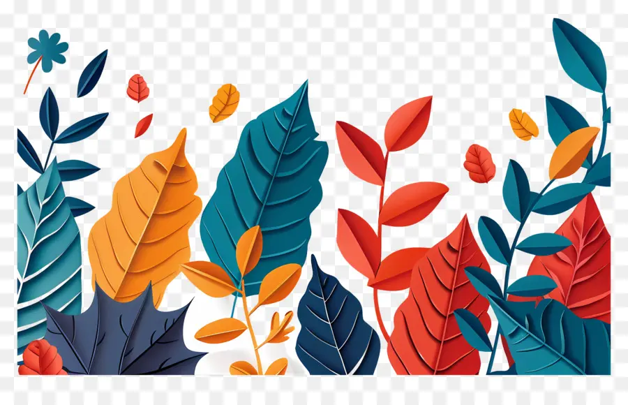 Autumn Leaves，Hojas Vibrantes PNG