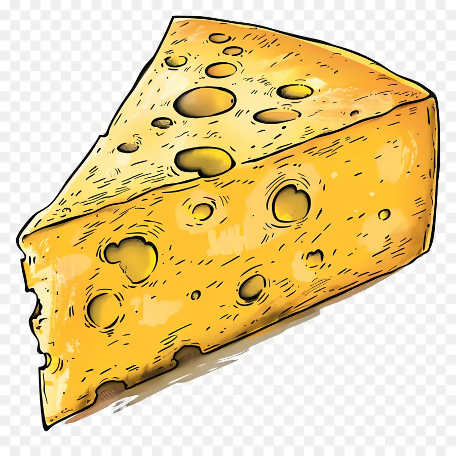 Rebanada De Queso，Queso Suizo PNG