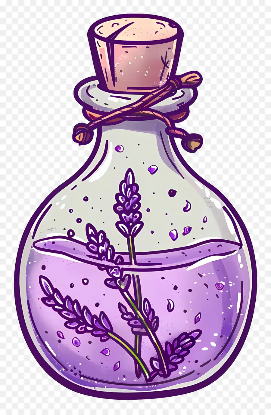 Botella De Poción De Lavanda，Botella De Vidrio PNG