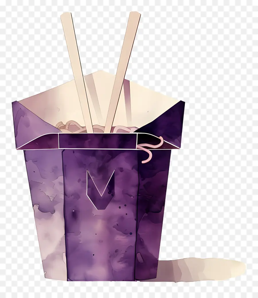 Caja De Fideos，Morado PNG