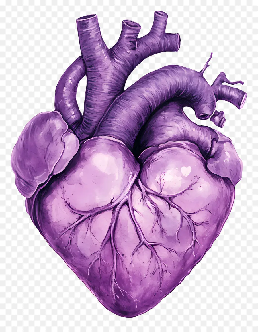 Corazón Púrpura，Corazón Humano PNG