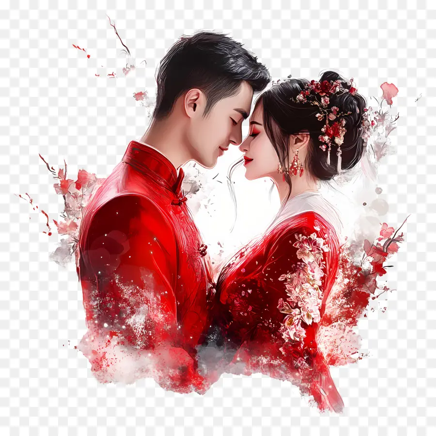 Día De San Valentín Chino，Ropa Tradicional China PNG