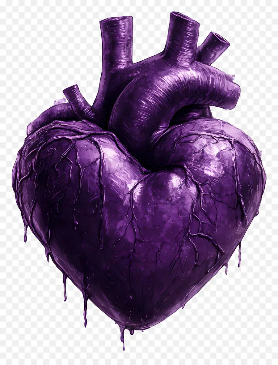 Corazón Púrpura，Corazón Humano PNG