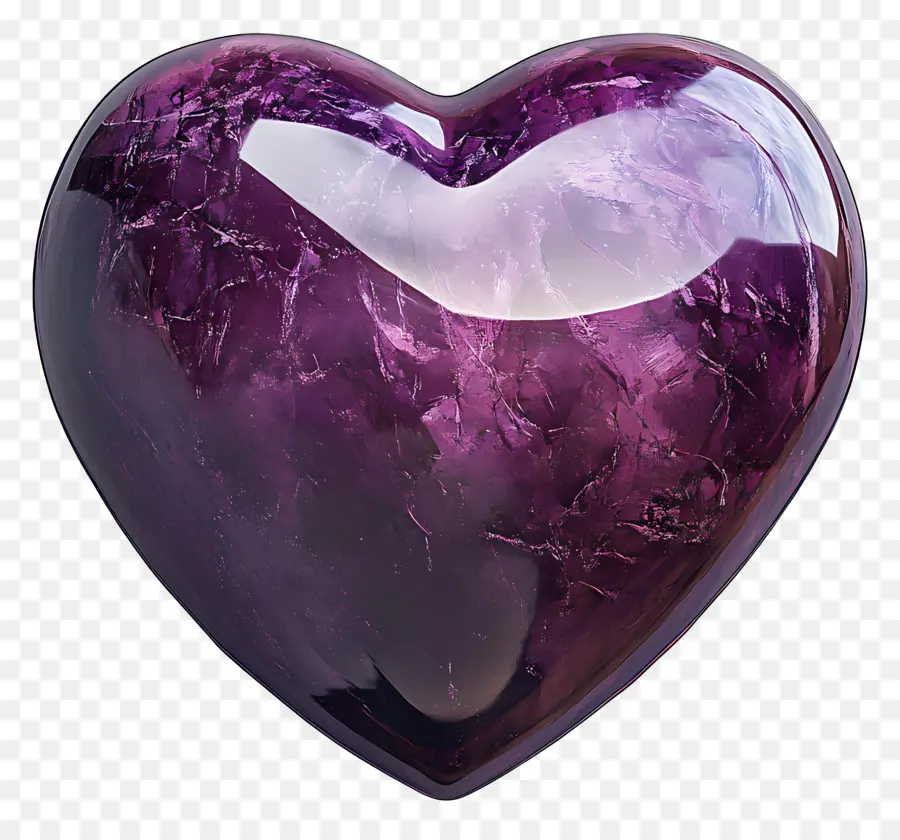 Corazón Púrpura，Objeto En Forma De Corazón Púrpura PNG