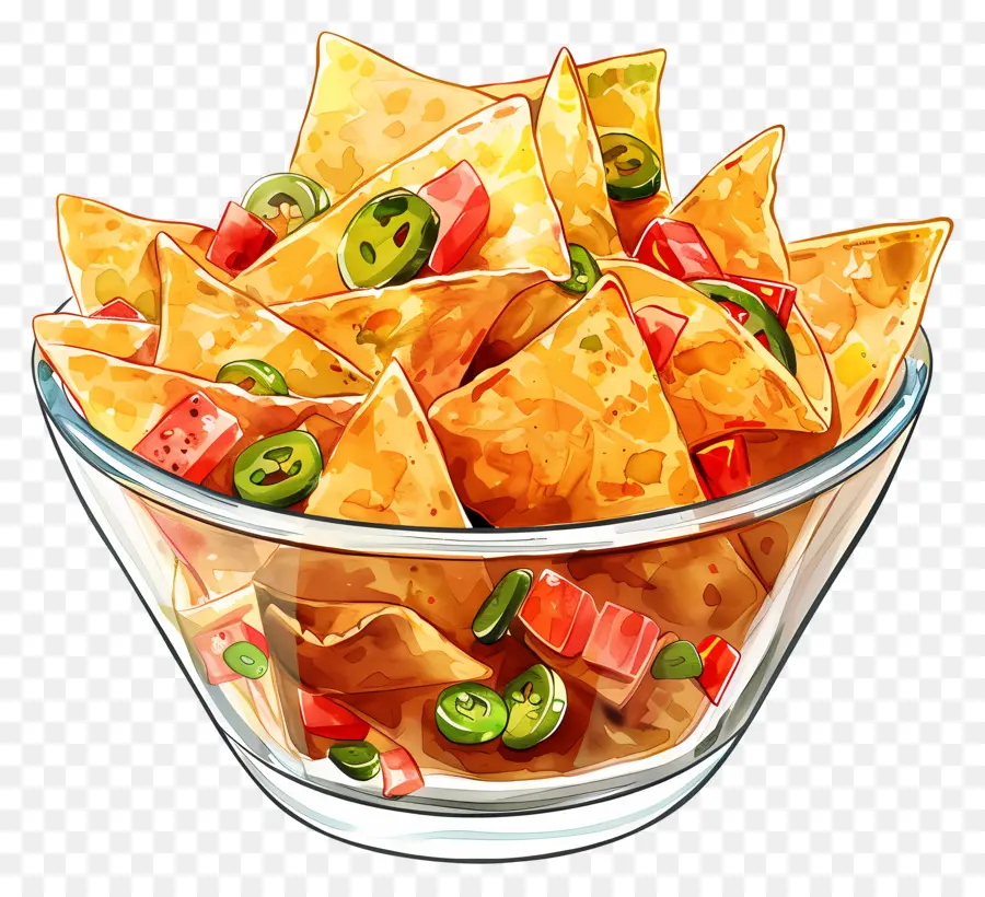 Tazón De Nachos，Chips De Tortilla PNG