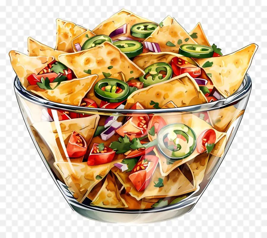 Tazón De Nachos，Chips De Tortilla PNG