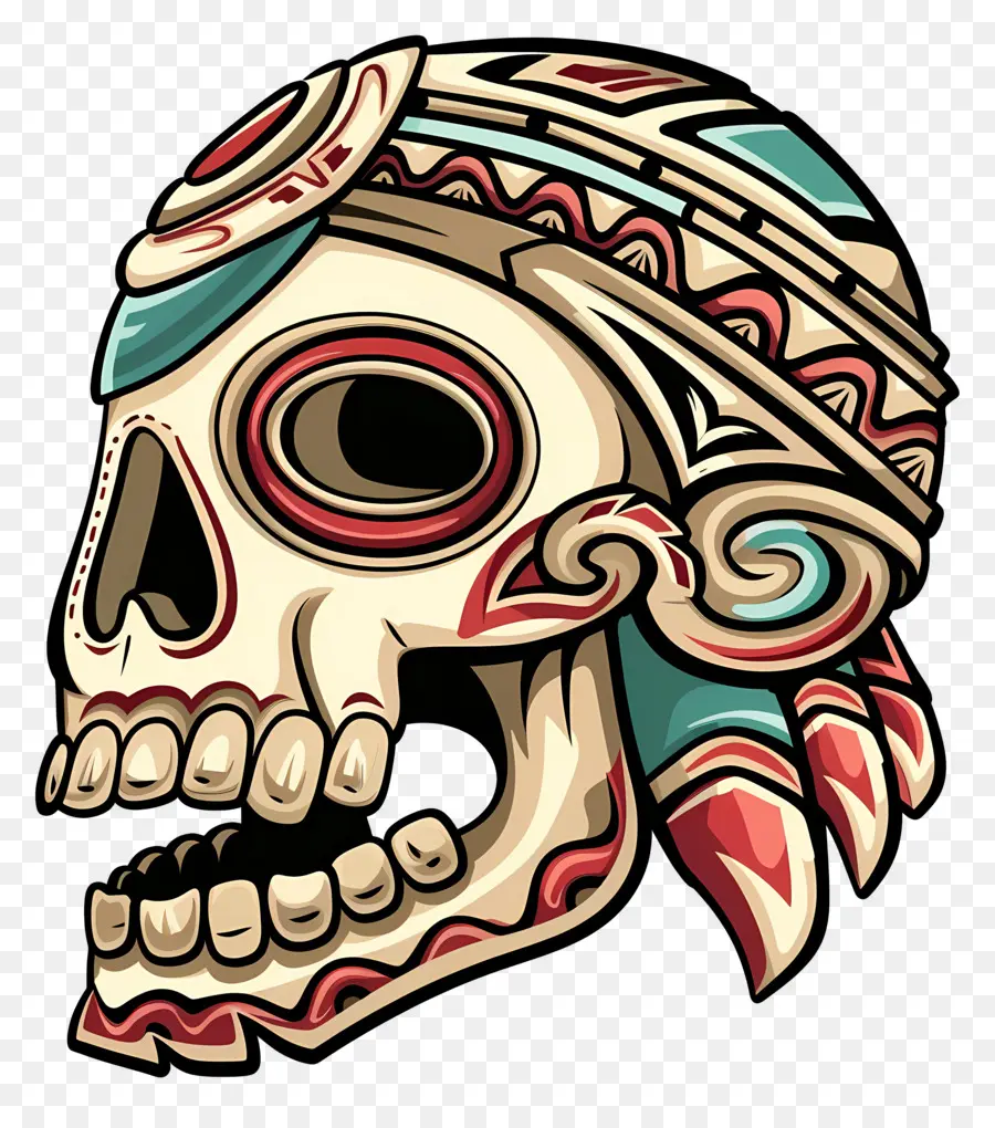 Cráneo Tribal，Calavera De Azúcar PNG