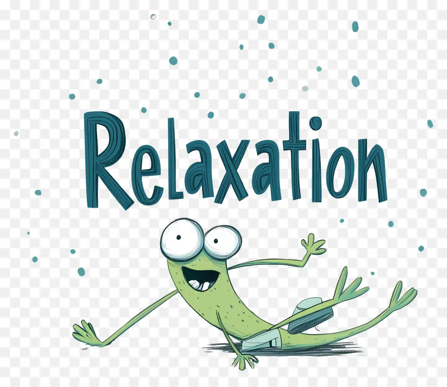 Día De Relajación，Cartoon Frog PNG