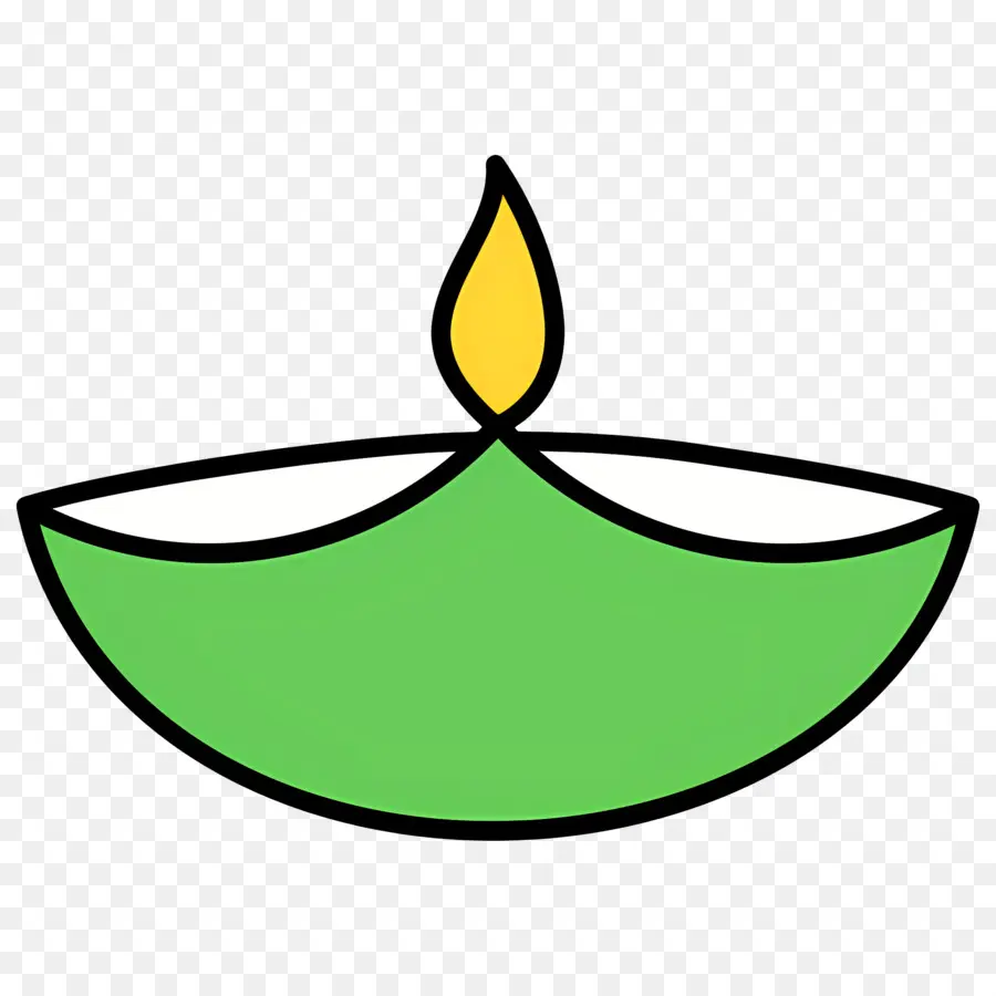 Diwali，Lámpara Verde PNG