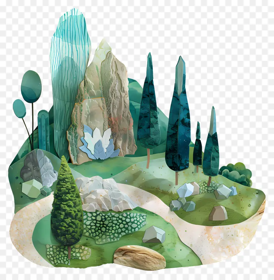 Countryside，La Pintura De Paisaje PNG