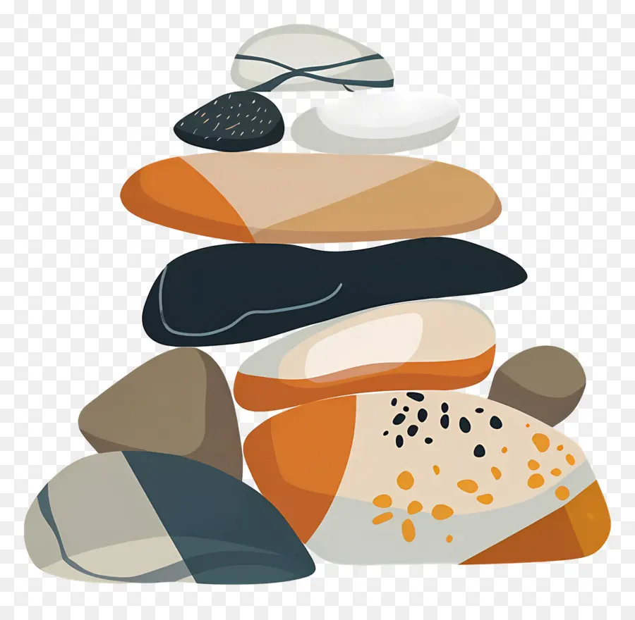 Guijarros De Piedras，Rocas Coloridas PNG