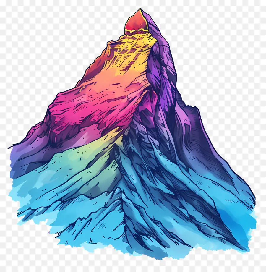 Montaña，Montaña Colorida PNG