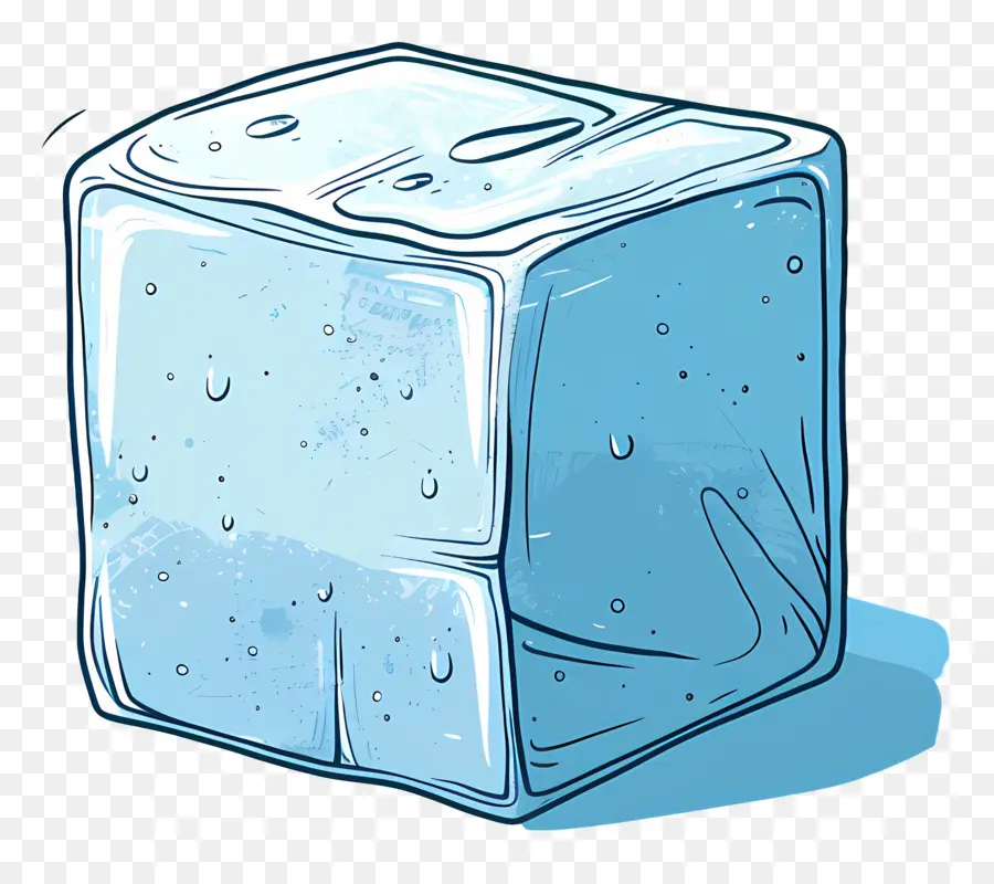 Cubo De Hielo，Azul Hielo PNG