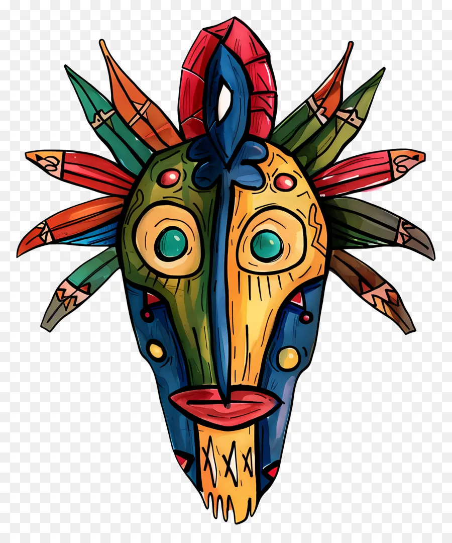 Máscara Tribal，Maya PNG