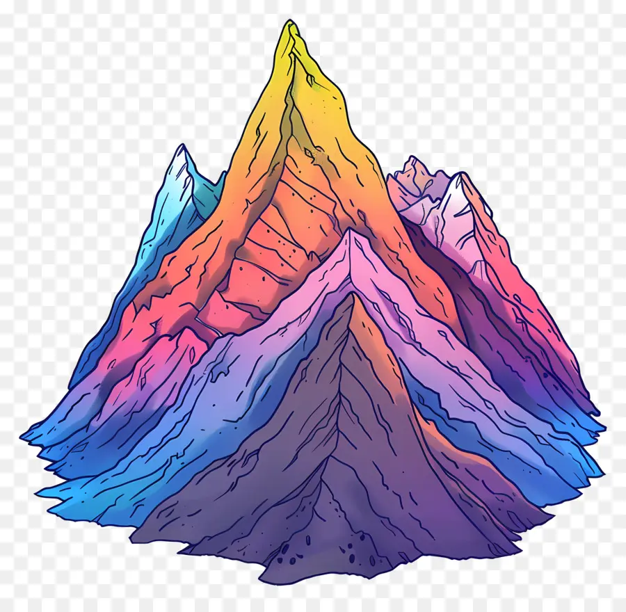 La Montaña，Ilustración De Dibujos Animados PNG