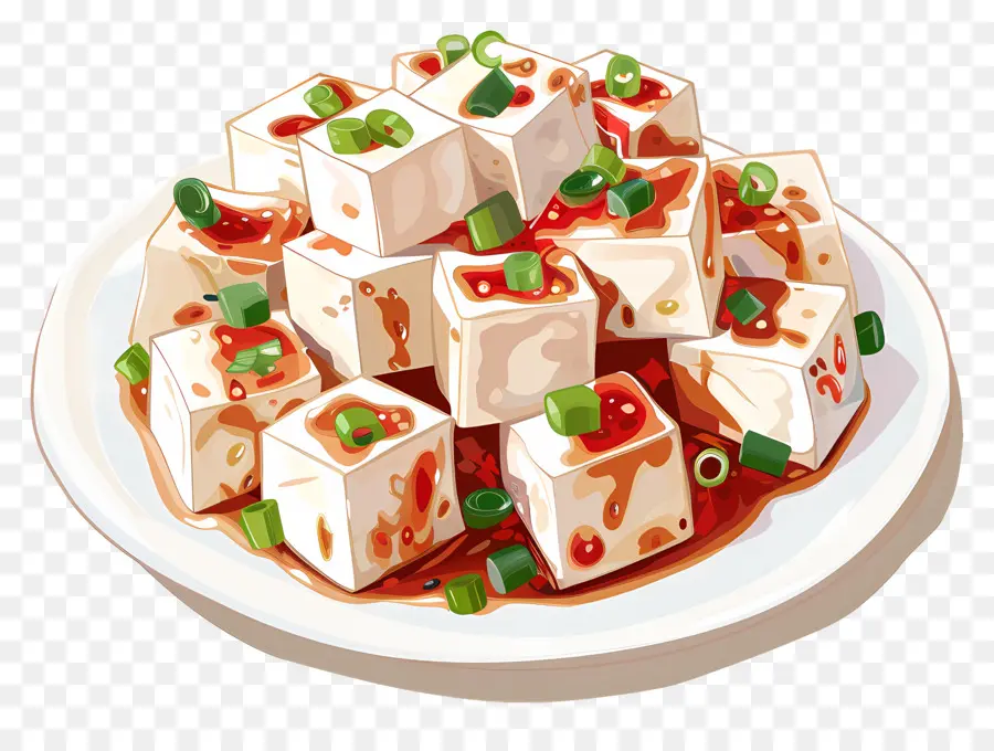 Mapo Tofu，Tofu Frito PNG