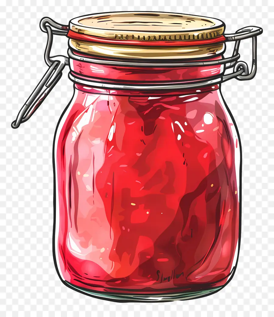 Tarro De Mermelada，Tarro Rojo PNG