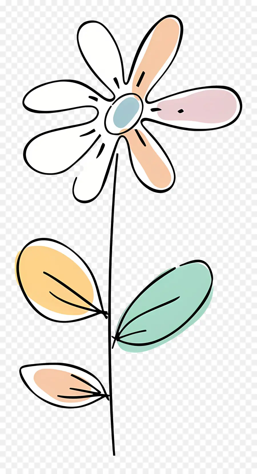 Flor Con Tallo，Flor PNG