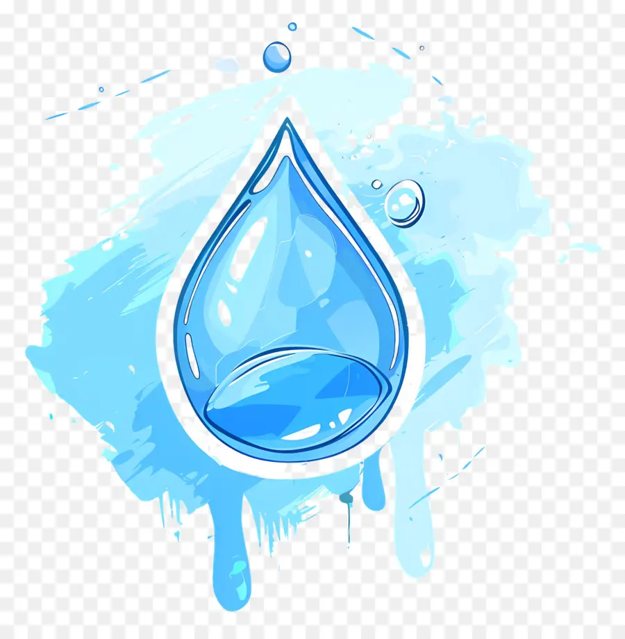 Gota De Agua，El Azul Y El Verde PNG