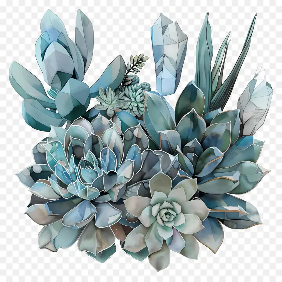 Las Plantas Suculentas，Ramo PNG