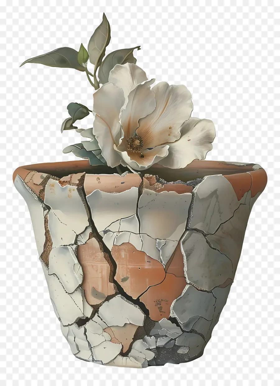 Bote De Flores Roto，Florero PNG