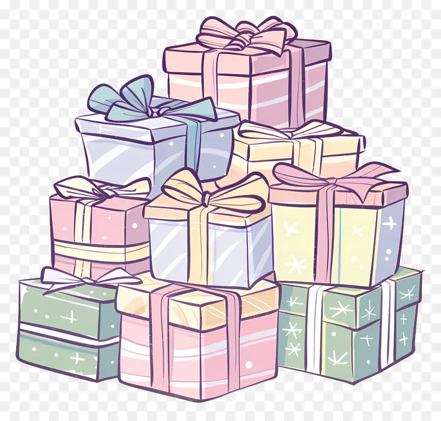 Pila De Regalos，Cajas De Regalo PNG