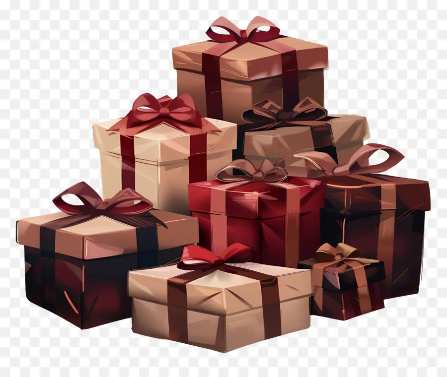 Pila De Regalos，Cajas De Regalo PNG