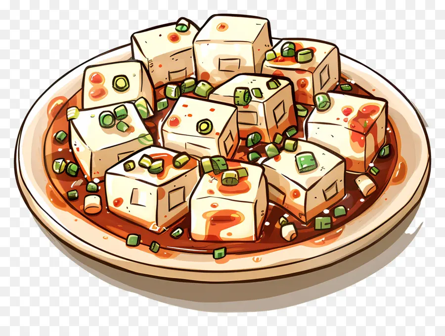 Mapo Tofu，Tofu Frito PNG