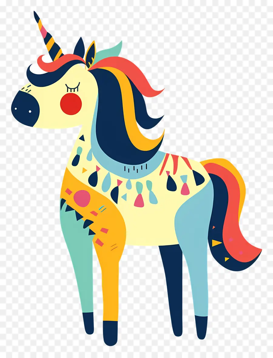 Unicornio，Unicornio Amarillo PNG