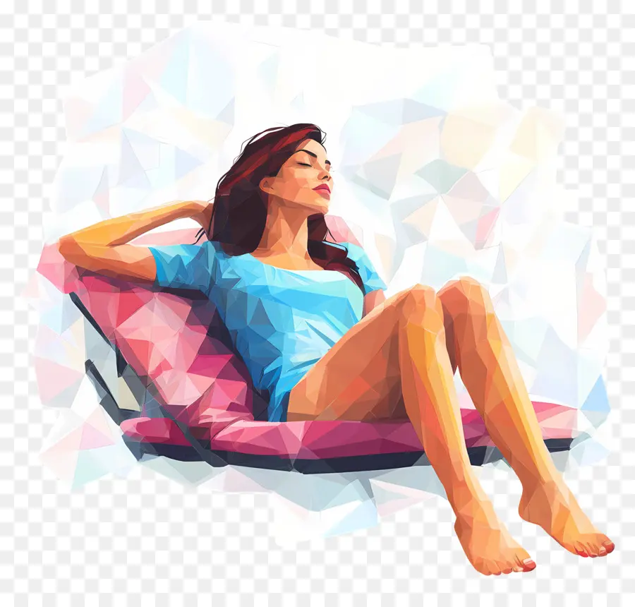 Día De Relajación，Mujer PNG