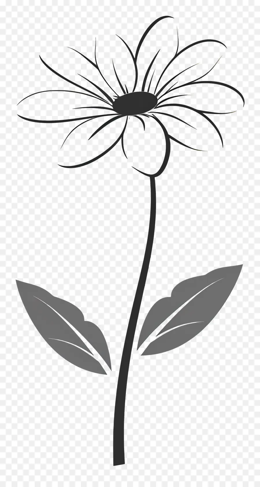 Flor Con Tallo，Flor PNG