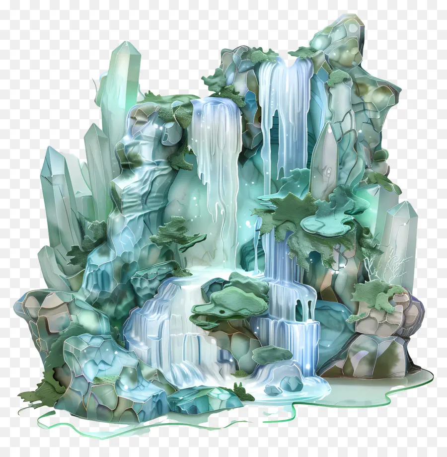 Cascada，Hielo PNG