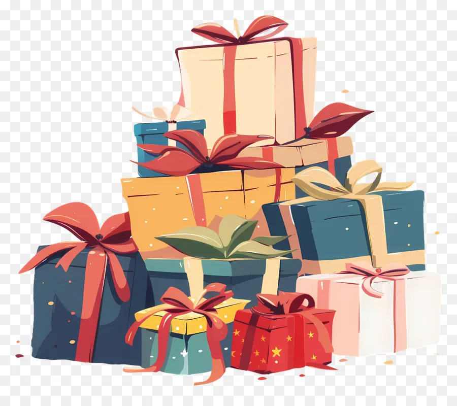 Pila De Regalos，Pila De Cajas De Regalo PNG