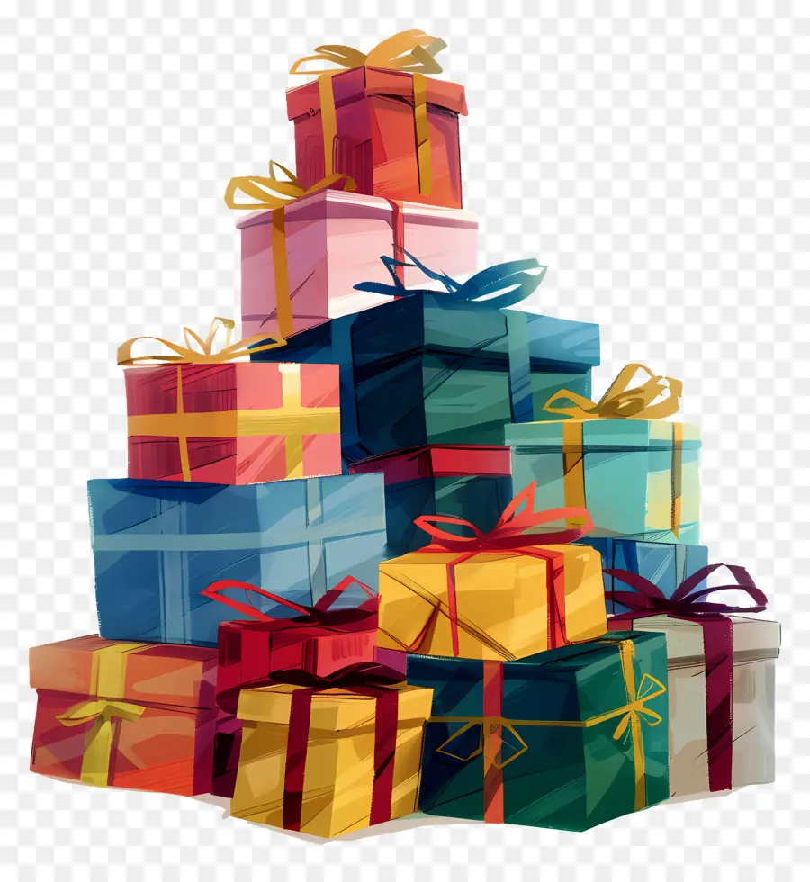 Pila De Regalos，Pila De Cajas De Regalo PNG