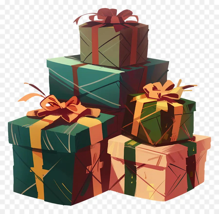 Pila De Regalos，Pila De Cajas De Regalo PNG