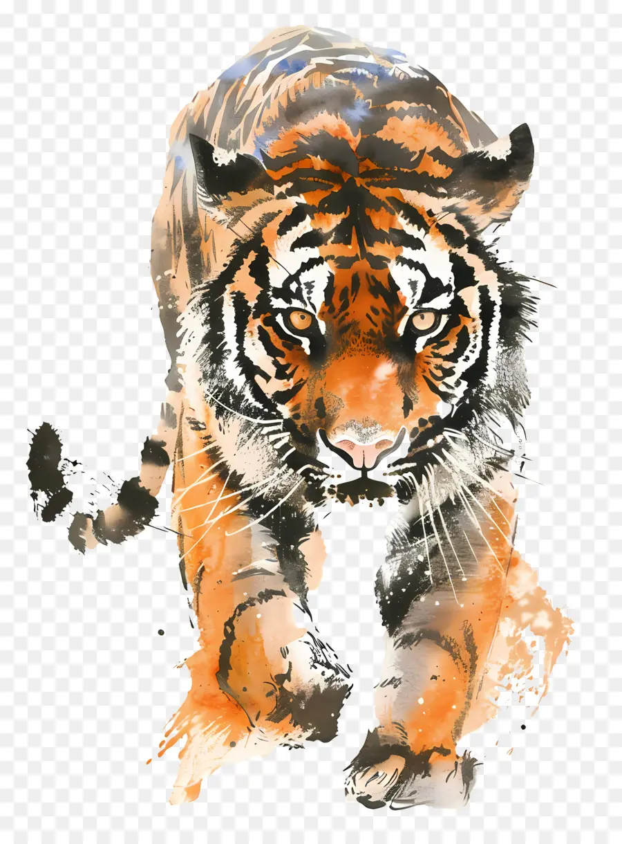 Tigre，Felino De Gran Tamaño PNG