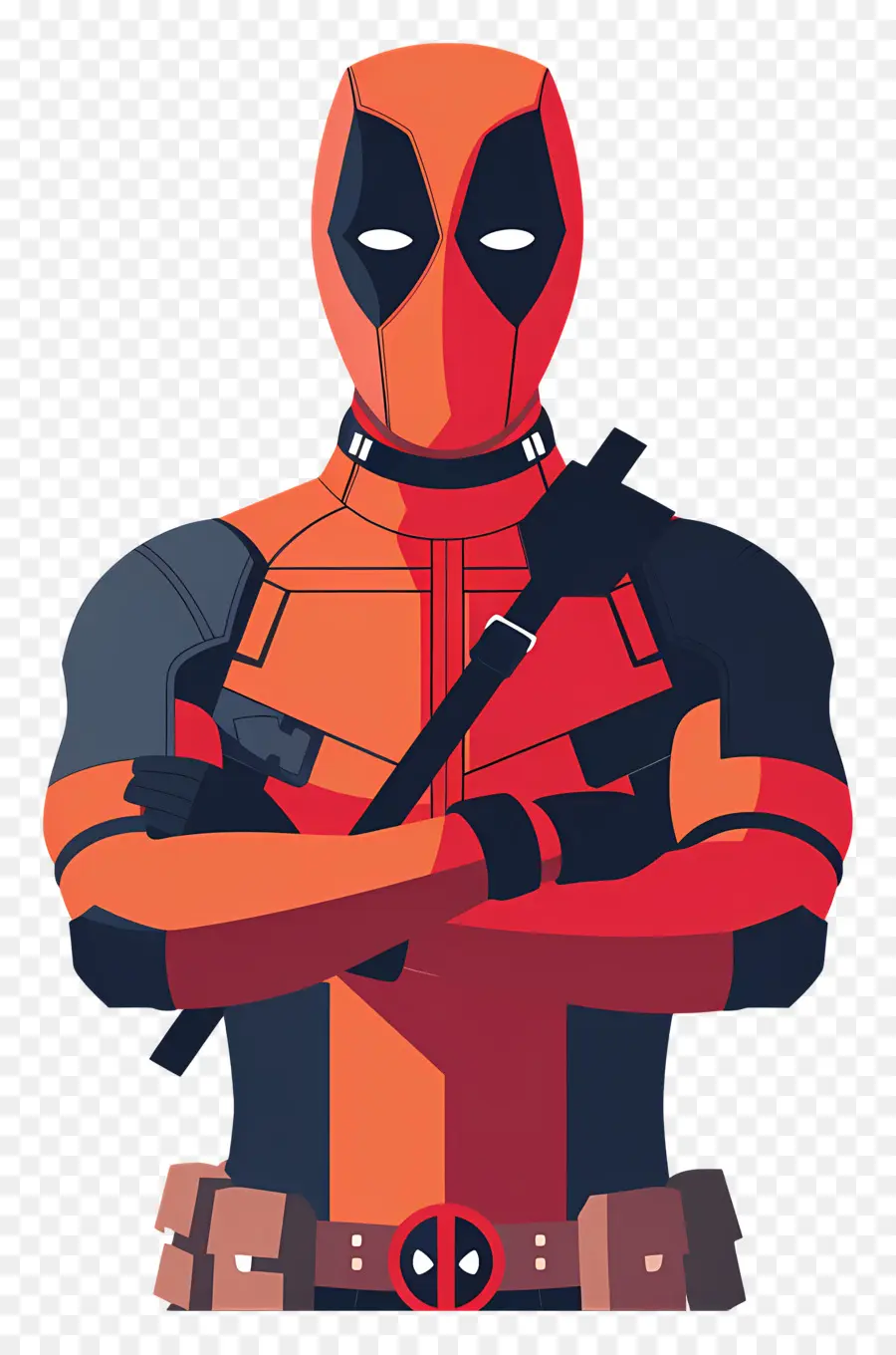 Dead Pool，Superhéroe Con Traje Naranja PNG