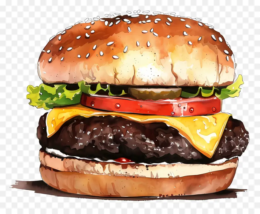 Burger，Hamburguesa Con Queso PNG