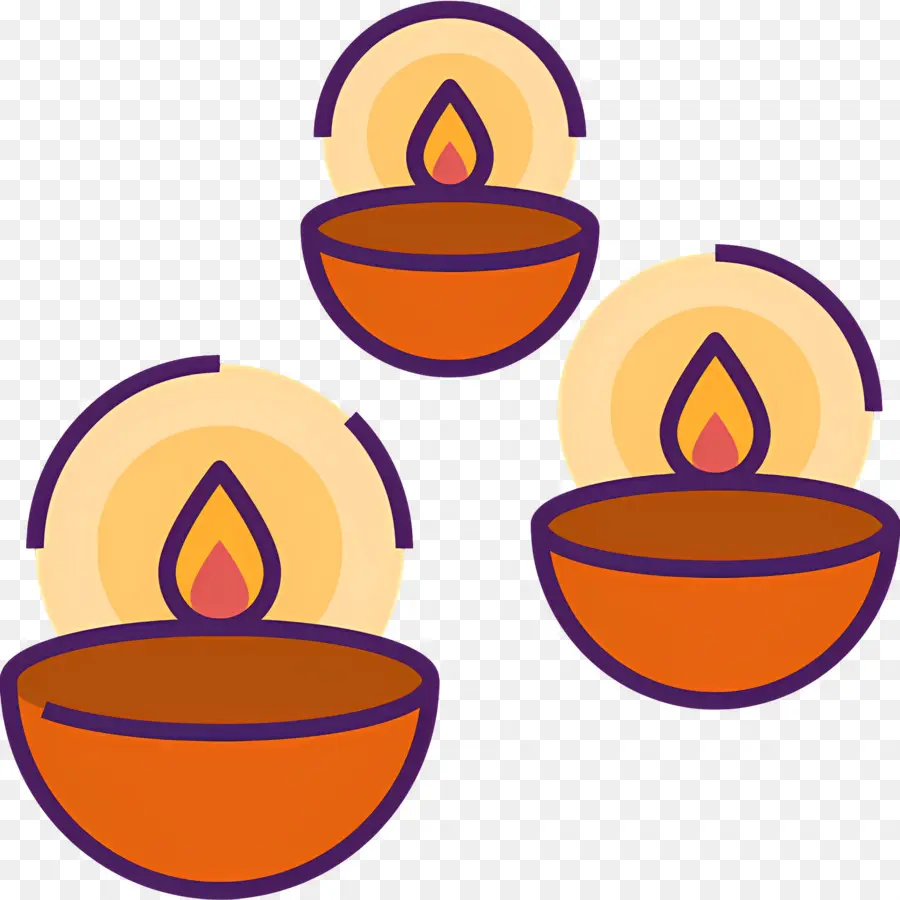 Diwali，Velas De Naranja PNG