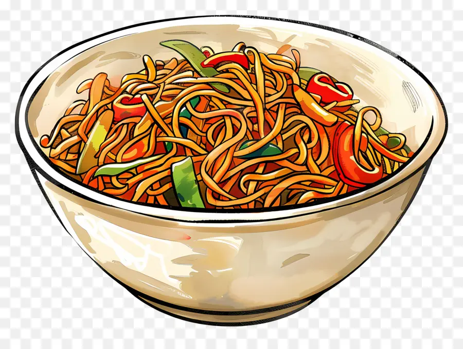 Chow Mein，Espaguetis PNG