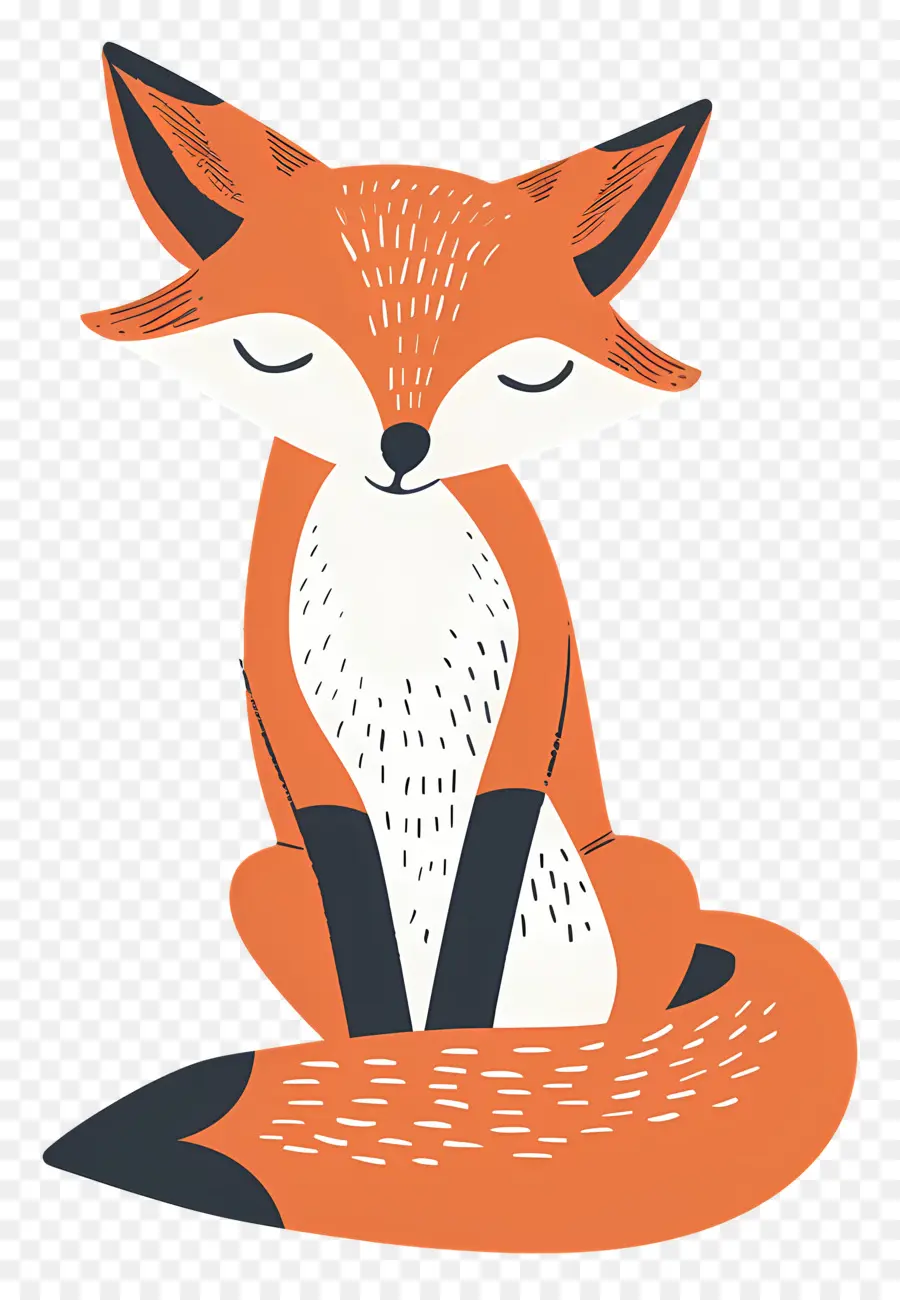 De Dibujos Animados De Fox，Dormir Fox PNG