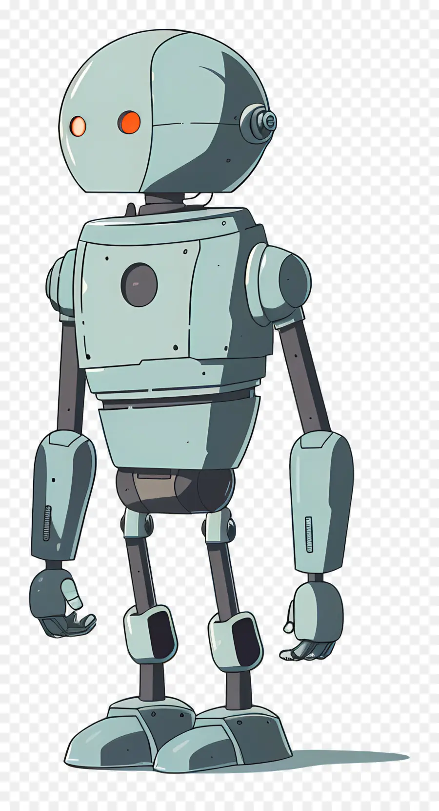 Robot，Ojos Brillantes Rojos PNG