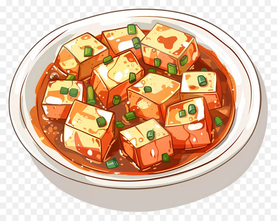 Mapo Tofu，Tofu Frito PNG